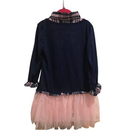 Girl's S 7/8 Shirt One Step Up Long Sleeve Button up Top w/ Tutu bottom - Picture 2 of 2